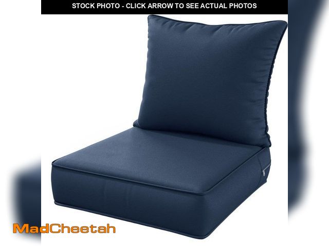 Lot 74-12465487 - WNP 24 in. x 24 in. x 5 in. Square Outdoor Deep Seating Cushion Set Seat and Back Cushion for Lounge...