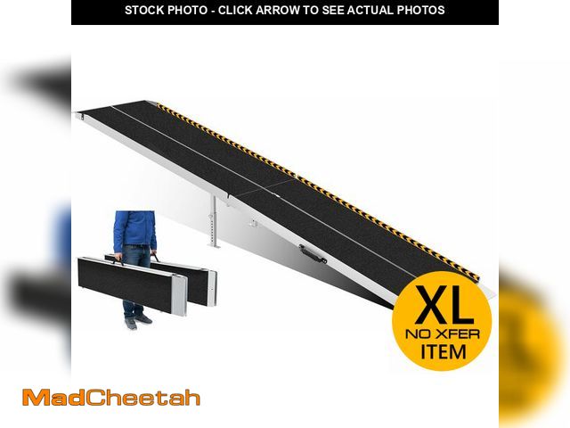 Lot 74-13647759 - KOLOTOOL Wheelchair Ramp 12FT with Support Legs, Non-Skid Aluminum Ramps for Wheelchairs for Home St...