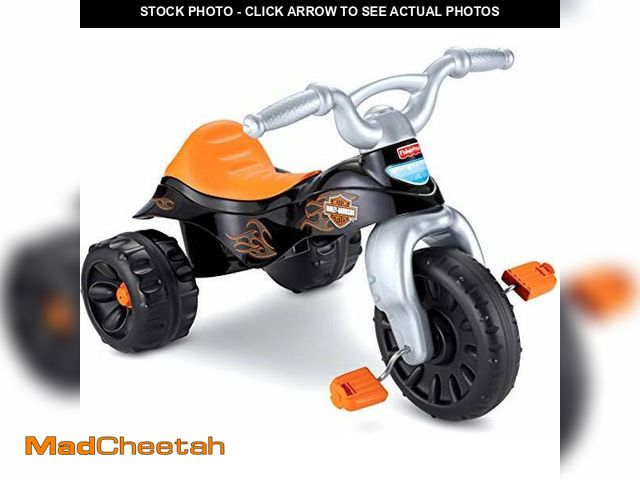 Lot 74-12677272 - Fisher-Price Toddler Tricycle Harley-Davidson Tough Trike, Toy Bike with Handlebar Grips &amp; Stora...