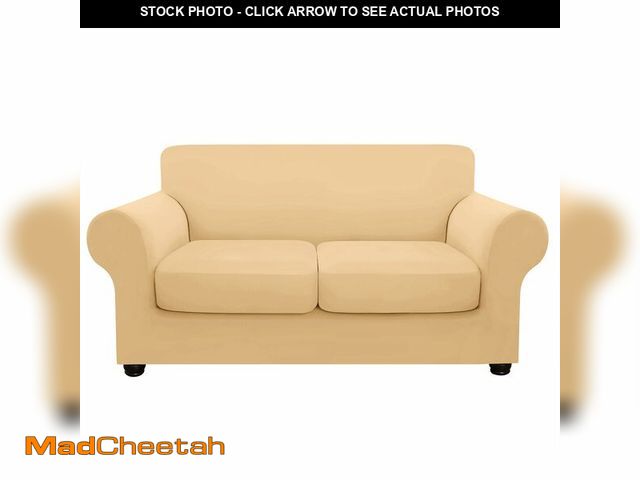Lot 74-12973377 - hyha Couch Cover, Loveseat Covers, Stretch, 3 Pieces, Sofa Slipcovers, for 2 Separate Cushion Couch ...