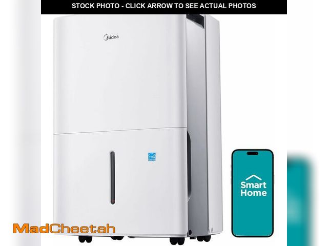 Lot 74-13581833 - Midea 4,500 Sq. Ft. Dehumidifier With Pump Included, 50 Pint - Ideal For Basements, Large &amp; Medi...