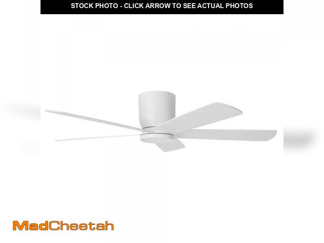 Lot 74-12492039 - Home Decorators Collection Britton 52 in. Integrated LED Indoor Matte White Ceiling Fan with Light K...