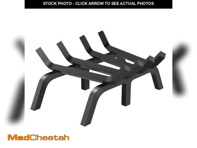 Lot 74-12659695 - VEVOR Fireplace Log Grate 18 in. Heavy-Duty Fireplace Grate Solid Powder-coated Steel Bars Log Firew...