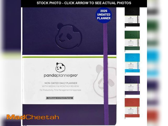 Lot 74-12311356 - Panda Planner Pro 2025 Undated Daily Planner with Hourly Schedule 8.5"x11" - To Do List Notepad, Dai...