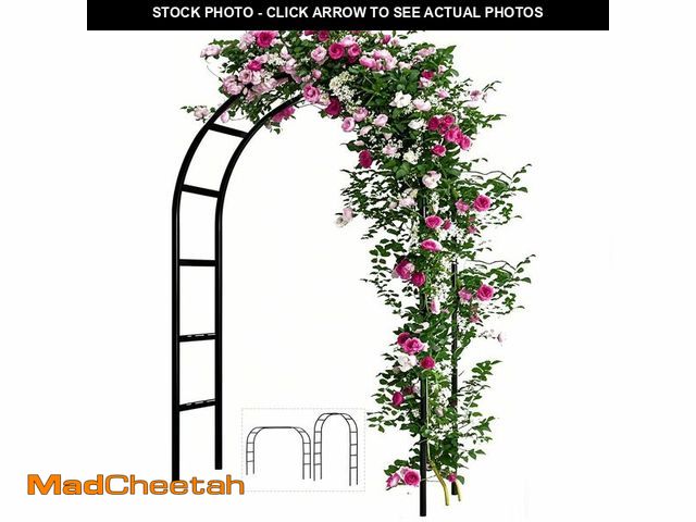 Lot 74-14205847 - Adorox 7.8ft Garden Arch Trellis for Climbing Plants, Metal Arch Frame, Pumpkin Archway Outdoor Gard...