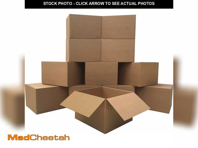 Lot 74-13734054 - UBMOVE Large Moving Boxes 20" x 20" x 15" Pack of 12, Corrugated Cardboad Boxes For Packing, Shippin...