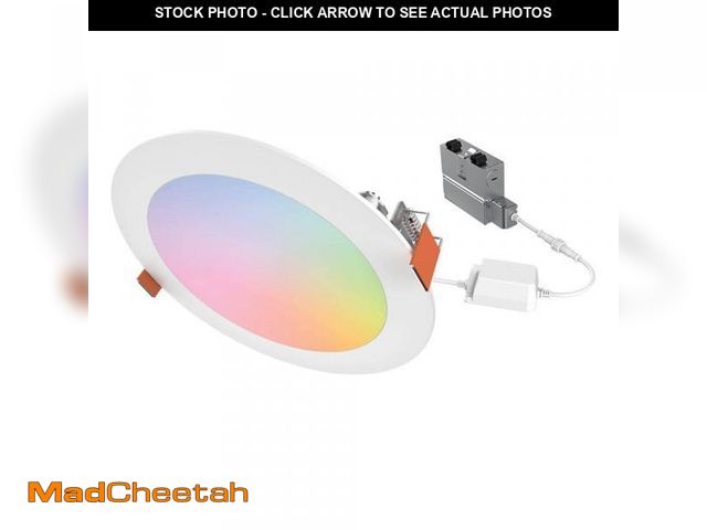 Lot 74-11825819 - HALO HLB 6 in. Color and Tunable White Slim Canless Smart Wi-Fi LED Recessed Downlight with WiZ Pro ...