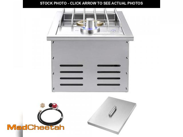 Lot 74-12492960 - SVOPES Single Grilling Side-Burner, Stainless Steel Built-In 1-Burner, Side Burner 17,000 BTU Liquid...