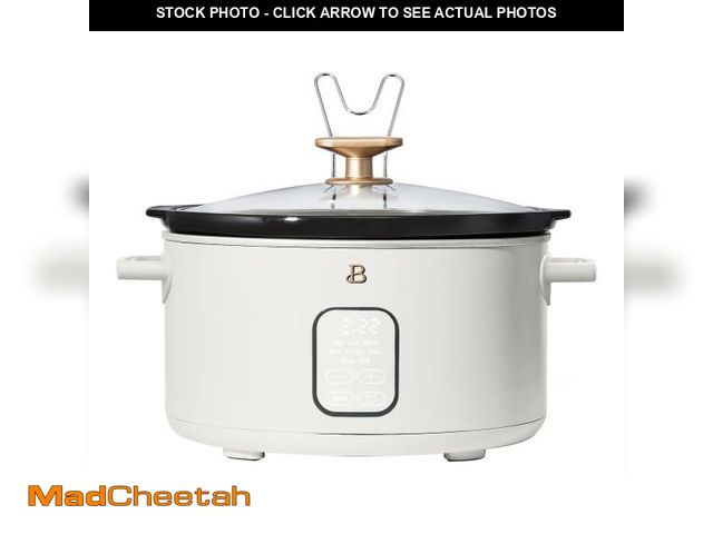 Lot 74-12470071 - Beautiful 6 Qt Programmable Slow Cooker, White Icing by Drew Barrymore - UNUSED