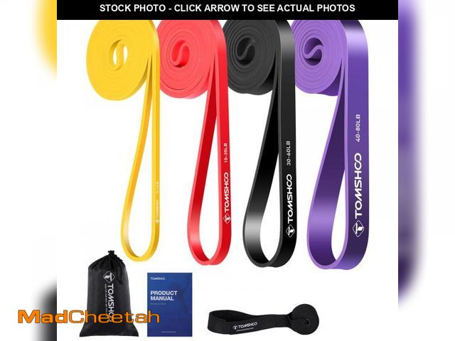 Lot 74-12122081 - TOMSHOO Resistance Bands Set, Fitness Exercise Workout Bands with Storage Bag, Door Anchor, Pull Up ...