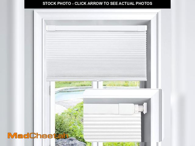 Lot 74-12481693 - LazBlinds Cordless Cellular Shades, No Tools No Drill Light Filtering Honeycomb Shades Pleated Blind...