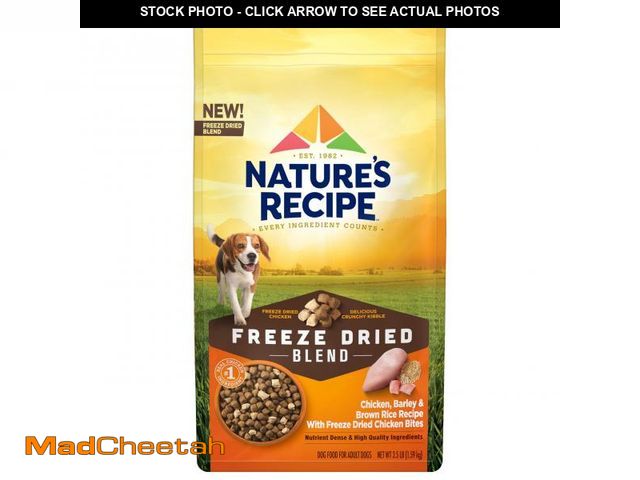 Lot 74-12523072 - Nature's Recipe Dry Dog Food with Freeze Dried Chicken Bites, Chicken, Barley &amp; Brown Rice Recip...