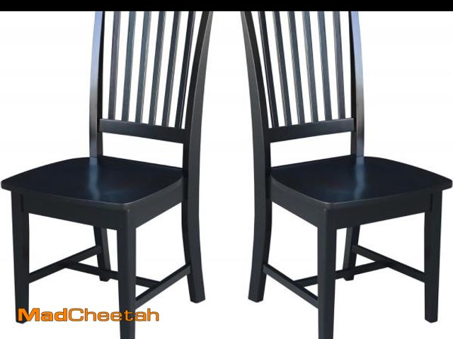 Lot 74-12399115 - (SET OF 2) International Concepts Mission Chair, Black - UNUSED