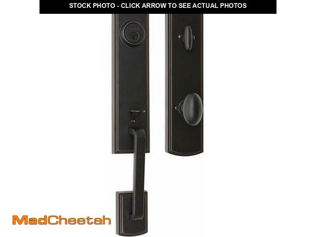 Lot 74-14306981 - Italian Briona Single Cylinder Entrance Handleset Finish: Edged Oil Rubbed Bronze - UNUSED