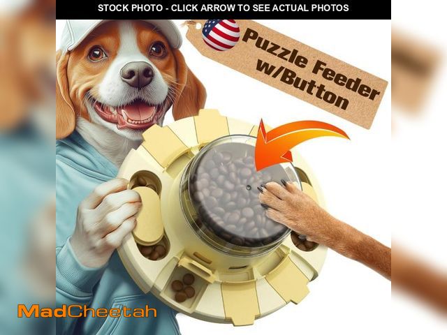 Lot 74-12437979 - KADTC Dog Puzzle Toy Level 2 in 1 for Small/Medium/Large Dogs Treat Puzzles Slow Feeder/w Button Bor...