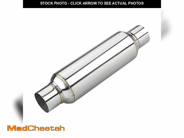 Lot 74-13545146 - LCGP 2.5" inlet &amp; outlet Universal Resonator, 16" Long Performance Muffler, Weld- On, Straight T...