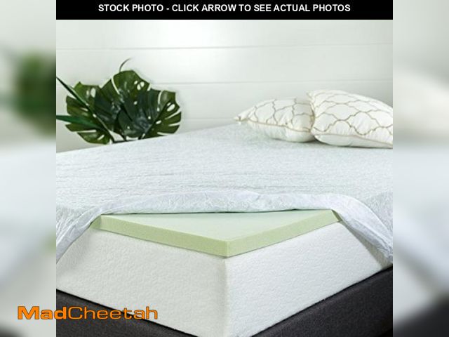 Lot 74-6789695 - ZINUS 1.5 Inch Green Tea Memory Foam Mattress Topper / Pressure-Relieving Layers / CertiPUR-US Certi...