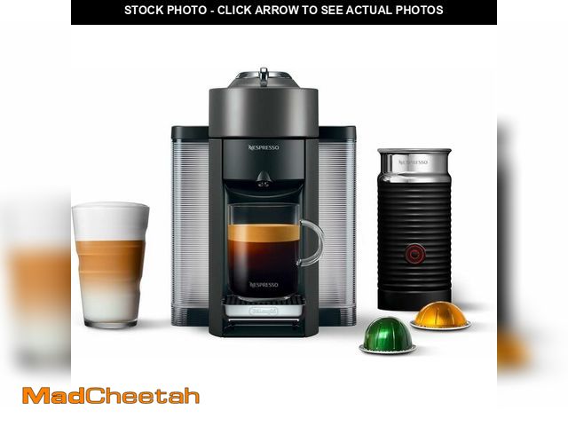 Lot 74-13582560 - Nespresso Vertuo Coffee and Espresso Machine by De'Longhi with Milk Frother, 1000 Milliliters, Graph...