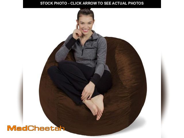 Lot 74-12121107 - Sofa Sack Bean Bag Chair Cover Only, for Adults and Kids, Without Filling Comfy Fluffy Round or Oval...