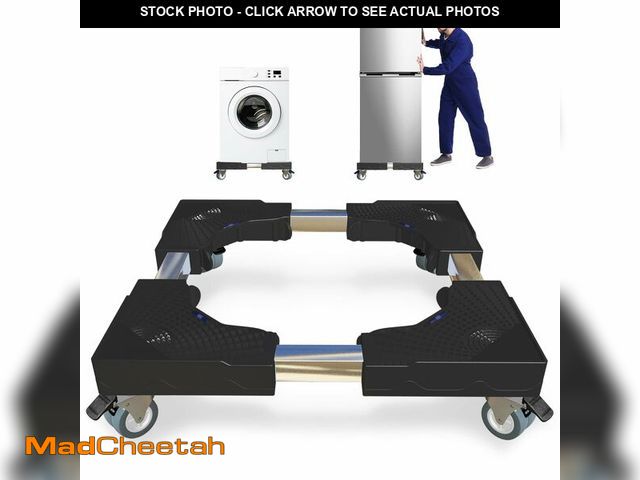 Lot 74-14049742 - KUPAO Appliance Dolly Cart with 4 Locking Wheels Mini Fridge Stand Adjustable 16"-26" Universal Mobi...