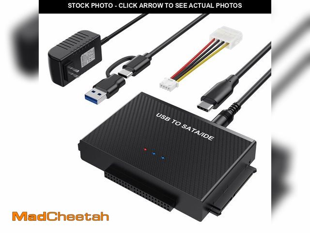 Lot 74-14273626 - USB 3.0 to SATA IDE Adapter Hard Drive Reader, USB + Type C to External Hard Drive Disk HDD Converte...