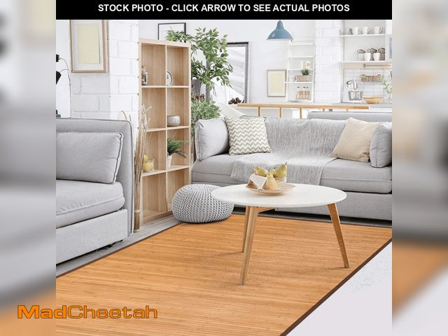 Lot 74-13676113 - Qunbio Bamboo Rug, 60" x 79" Anti-Slip Bamboo Floor Mat, Large Runner Rugs for Living Room, Kitchen,...