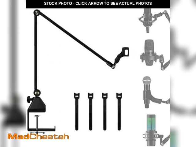 Lot 74-12139465 - Microphone Arm Stand Low Profile Mic Boom Arm Suspension Stand with 3/8" to 5/8" Screw Adapter for R...