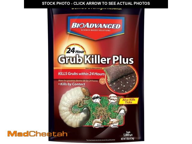 Lot 74-13733597 - BioAdvanced 24-Hour Grub Plus for Lawns, Tick &amp; Insect Killer, 10-Pounds, Ready-to-Spread Granul...