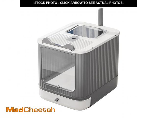 Lot 74-12122471 - Upgraded Fully Enclosed Cat Litter Box with Lid, Covered Cat Box Enclosure, Anti-Splashing Easy to C...