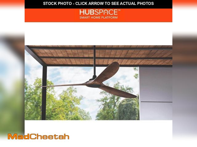 Lot 74-12804300 - *DIRTY/MISSING REMOTE AND HARDWARE* Home Decorators Collection Tager 72 in. Smart Indoor/Outdoor Mat...