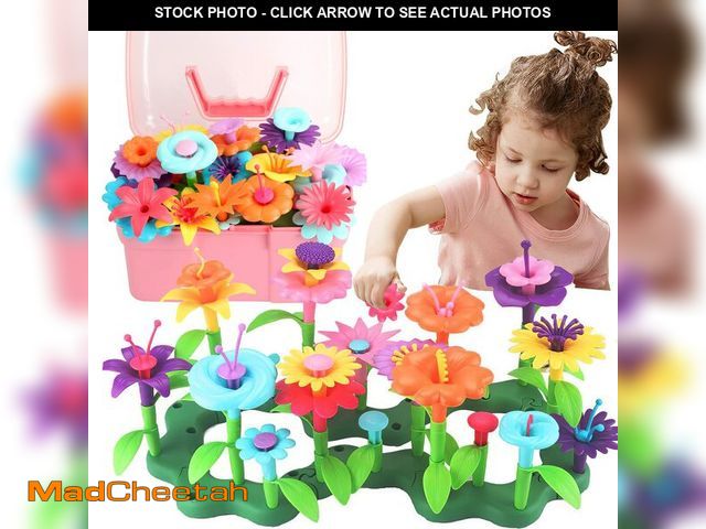 Lot 74-13958960 - CENOVE Birthday Toys Gift for 3 4 5 6 7 Year Old Girls and Boys,Flower Garden Building Toy with Carr...