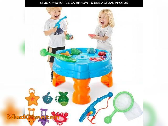 Lot 74-12397070 - VEVOR Water Table for Toddlers, Kids Activity Sensory Table, Fish 'n Splash Water Playset with 9PCS ...