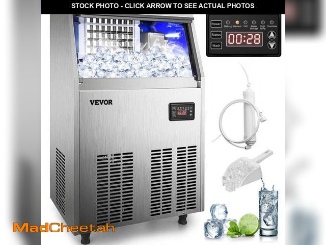 Lot 74-12281182 - VEVOR 110 lb. / 24 Hour Commercial Freestanding Only Food Grade Construction Flake Ice Machine for S...