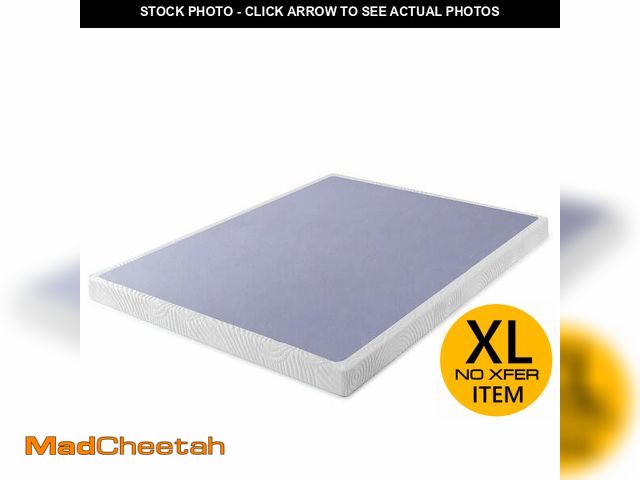 Lot 74-12693083 - ZINUS Metal Box Spring with Wood Slats, 4 Inch Mattress Foundation, Sturdy Steel Structure, Easy Ass...