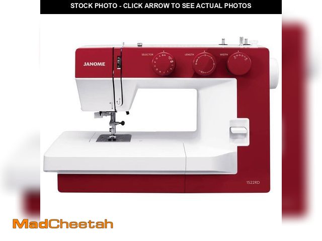 Lot 74-14255523 - Janome 1522-RD 22 Stitch Sewing Machine with Wide Sewing Bed - UNUSED