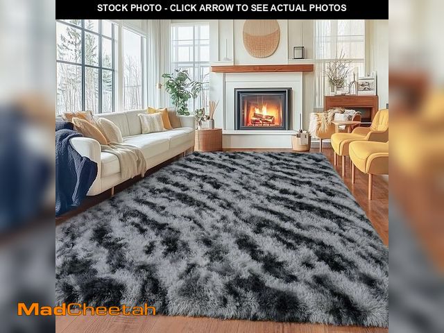 Lot 74-13583370 - NSZONC 6x9 Area Rug for Living Room, Ultra Soft Fluffy Shag Large Rug for Bedroom, Non Slip Fuzzy Pl...