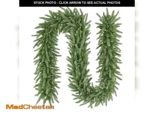 Lot 74-12851934 - Home Accents Holiday 9 ft. Hillcrest Battery Operated Noble Fir LED Pre-Lit Artificial Garland with ...