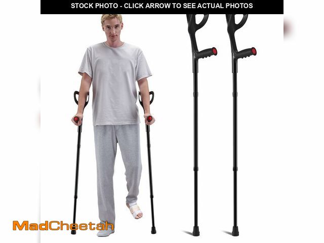 Lot 74-13800853 - VEVOR Forearm Crutches for Adults, Folding Walking Forearm Crutches with 10-Level Adjustable Height,...