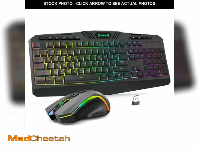 Lot 74-12705182 - Redragon S101M-KS Gaming Keyboard and Mouse Wireless with Tri-Mode, RGB Keyboard and 4800 DPI Gaming...