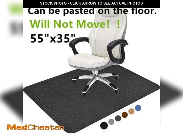 Lot 74-12158441 - Chair Mat for Hardwood Floor 55  X 35 Office Chair Mats Floor Protector for Desk Chair Black - UNUSE...