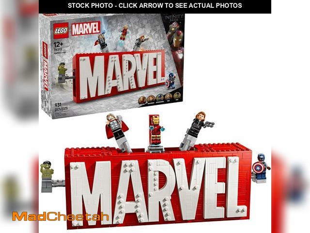 Lot 74-14348839 - LEGO Marvel: Marvel Logo &amp; Minifigures Building Toy - Marvel Collectible Set for Kids, Boys and ...