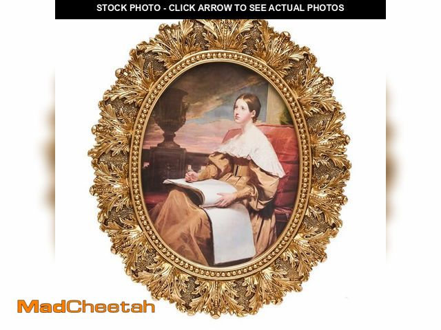 Lot 74-12501720 - JANDERART Vintage Oval Picture Frame 8x10 Inch, Antique Ornate Photo Frames with Glass Front, Leaf D...