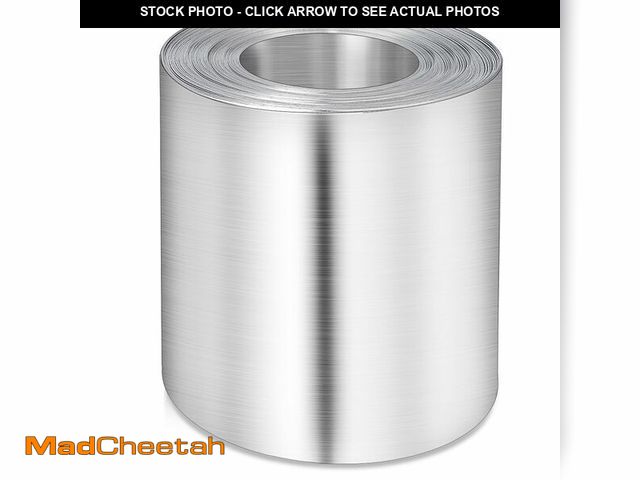 Lot 74-14057465 - Blulu 1 Roll 3 Inch 50 Feet Zinc Metal Strip Wide Zinc Strip for Roof Moss Roofing Roll Metal Flashi...