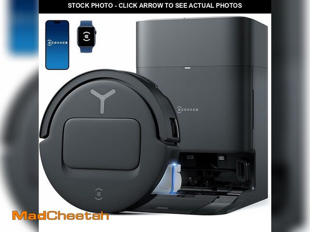 Lot 74-14067227 - ECOVACS DEEBOT T80 Omni Robot Vacuum and Mop, Instant Self-Cleaning OZMO Roller Mop, TruEdge Deep Cl...