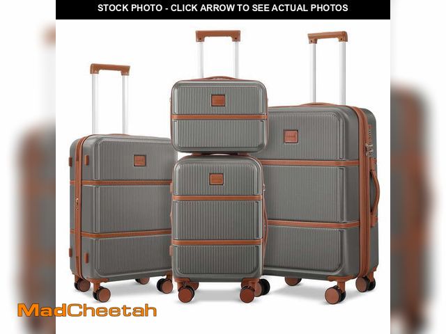 Lot 74-14608163 - Gowill 4 Piece Luggage Set 27/23/19/14 inch Hardshell Lightweight Carry-on and Checked Suitcase with...