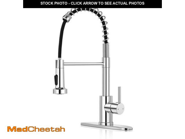 Lot 74-14223271 - MTTCLE Polished Chrome 17 in. H Pull Down Sprayer Kitchen Faucet with 360 ÃâÃÂ° Spout Swivel Sta...