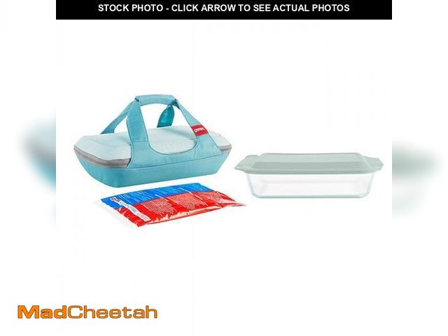 Lot 74-12537422 - Pyrex Deep Portable 4-piece Glass Baking Dish Set - UNUSED