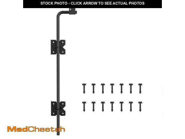 Lot 74-14321932 - WINSOON 24 in. Black Metal Gate Cane Bolt Gate Drop Rod - UNUSED