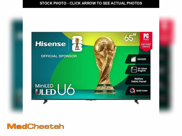 Lot 74-12898544 - Hisense 65" Class U6 Series Mini-LED 4K UHD Smart Fire TV (65U65QF, 2025 Model) - QLED, Native 144Hz...
