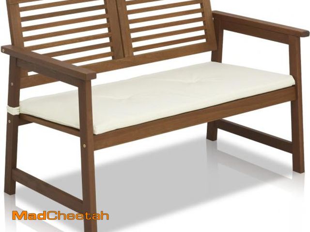 Lot 74-12510197 - Furinno FG161167 Tioman Hardwood Outdoor Bench in Teak Oil, Natural - USED